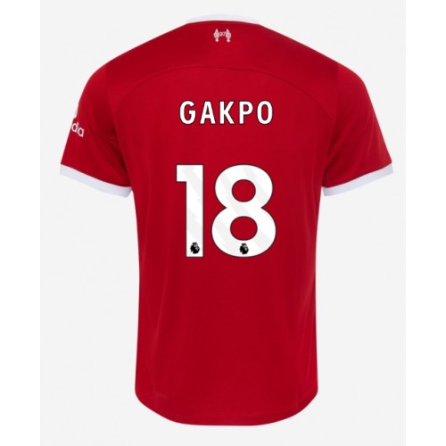 Fotbalové Dres Liverpool Cody Gakpo #18 Domácí 2023-24 Krátký Rukáv